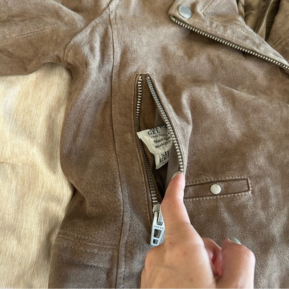 NWOT Blank NYC Tan Suede 100% Suede Leather Edgy, Moto, Grunge, Biker, Jacket - Picture 13 of 16